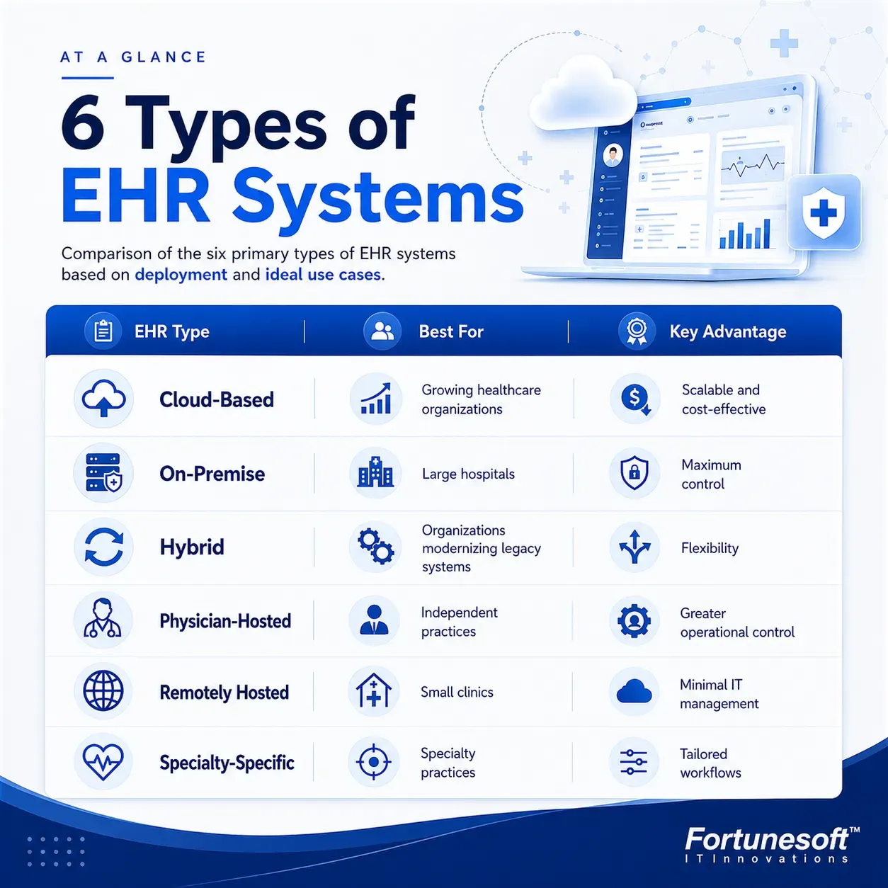 6 types of ehr system