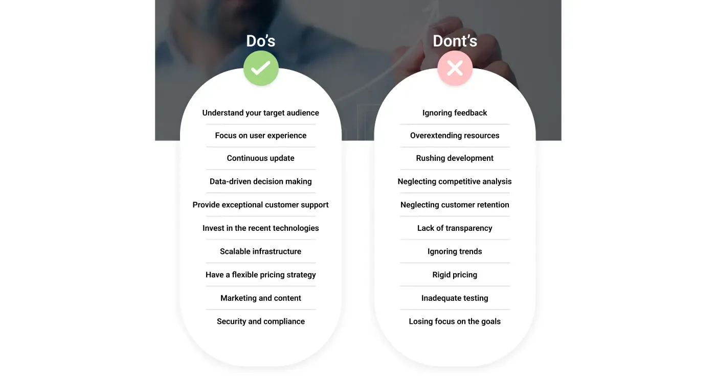 10 Dos and Don’ts for SaaS Product&nbsp; 