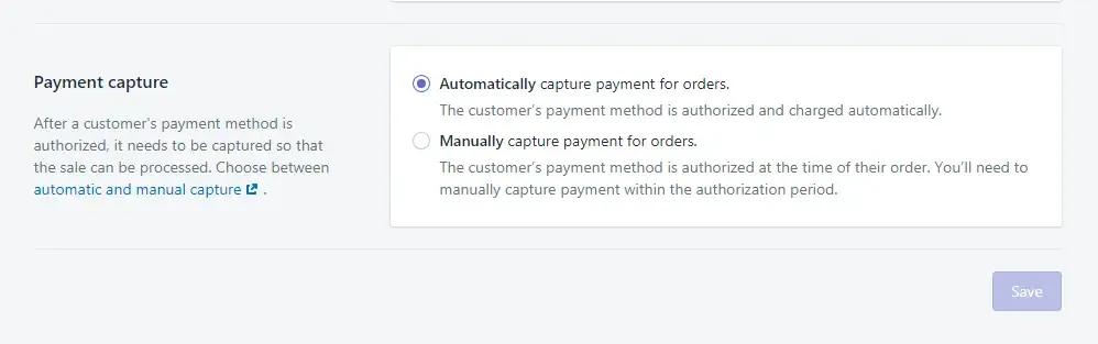 Payment Capture