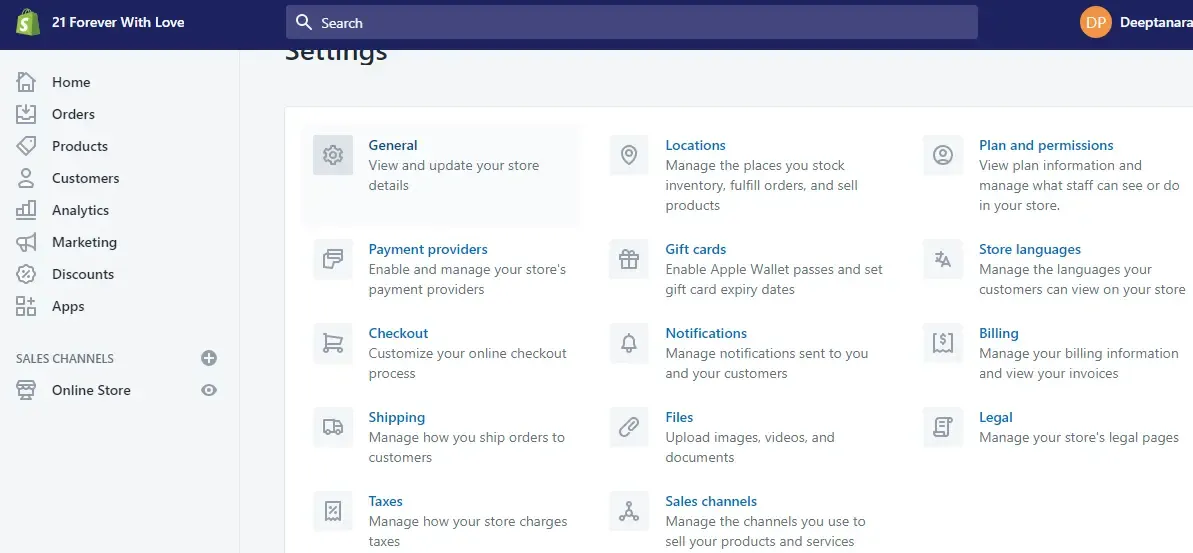 Log in to your Shopify Stores2